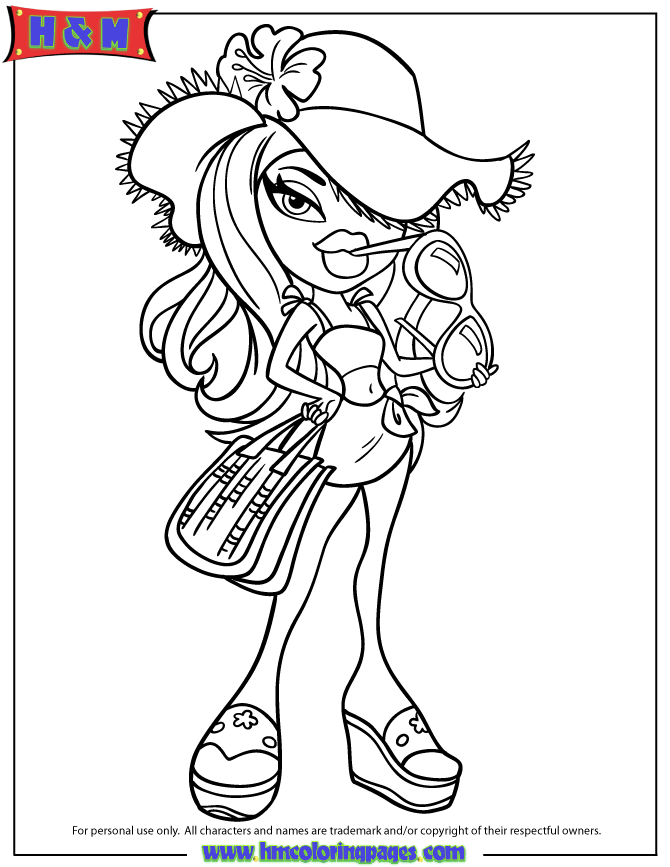 Bratz Yasmin Coloring Page | Free Printable Coloring Pages
