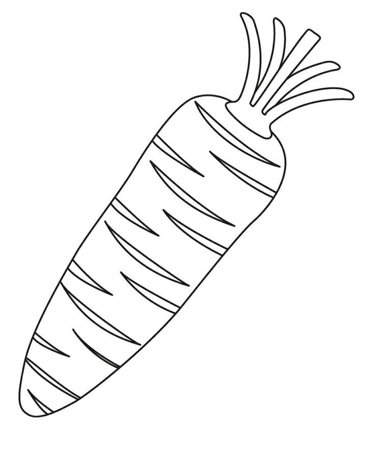 Carrots Healthy Food Coloring Pages | Coloring pages