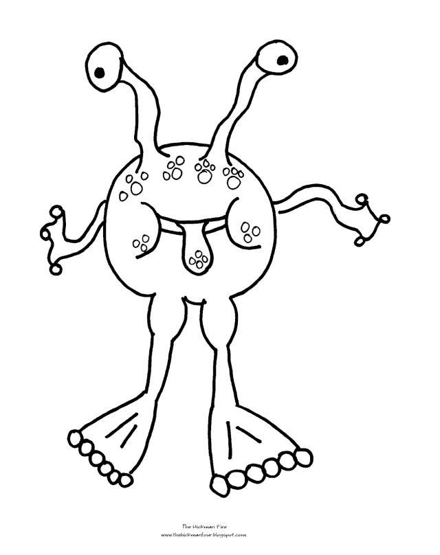 Monster Coloring Pages Coloring Book Area Best Source For 287963 