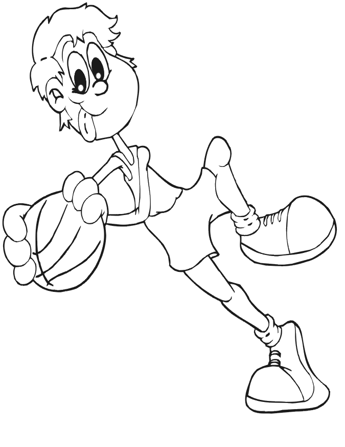 Basketball Player Coloring Pages - Coloring Home