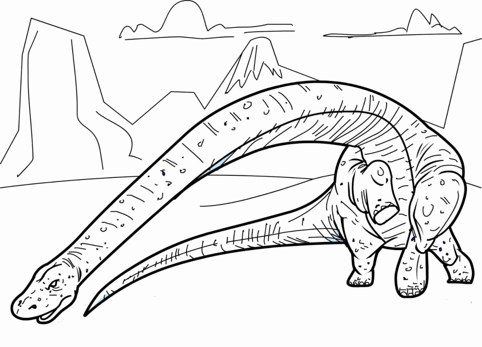 Coloring Page Of A Brontosaurus Dinosaur Coloring Pages The 181398 