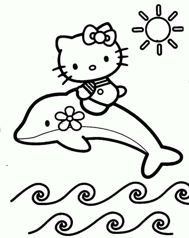 Cute Dolphin Coloring Pages Coloring Home