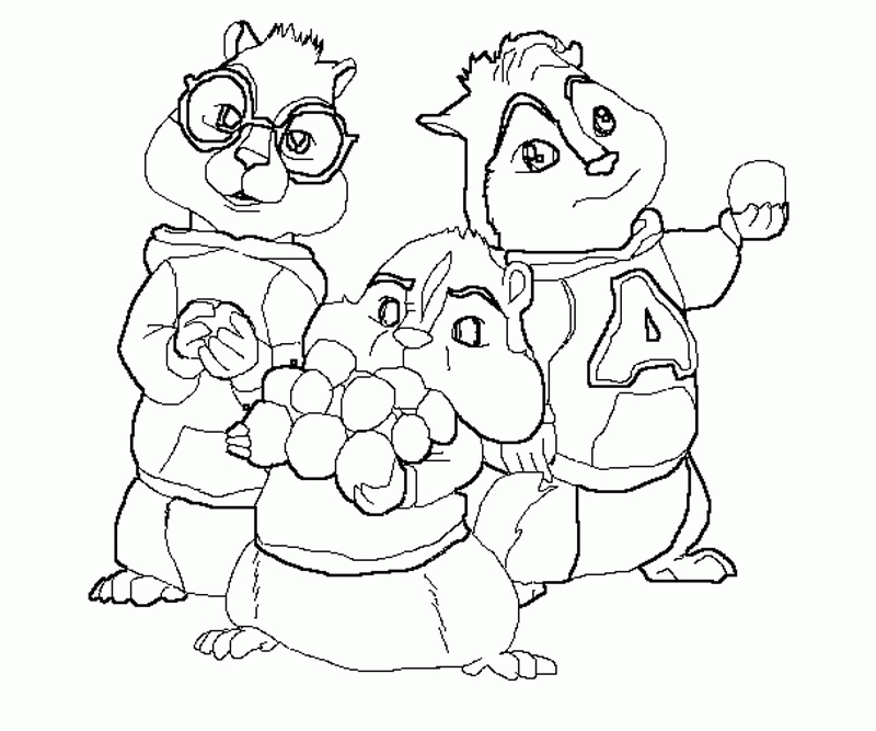 Alvin And The Chipmunks Coloring Pages | Coloring pages wallpaper
