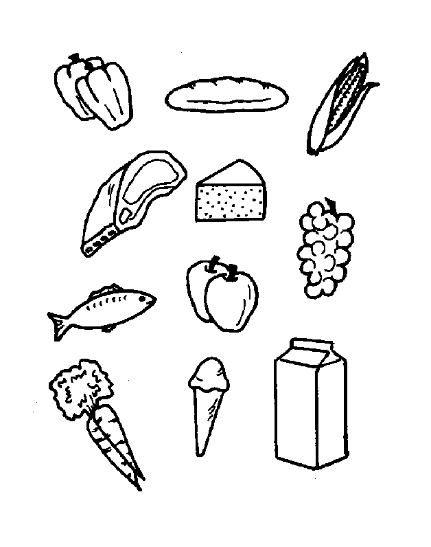 Printable Pictures Of Food Items Coloring Home