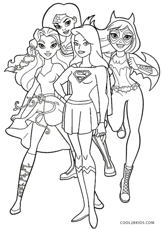 Get This Superhero Coloring Pages for Toddlers DC Superhero Girls Assembled  !