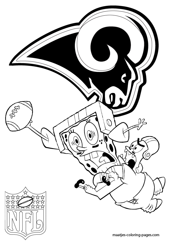 St. Louis Rams - Patrick and Spongebob - Coloring Pages