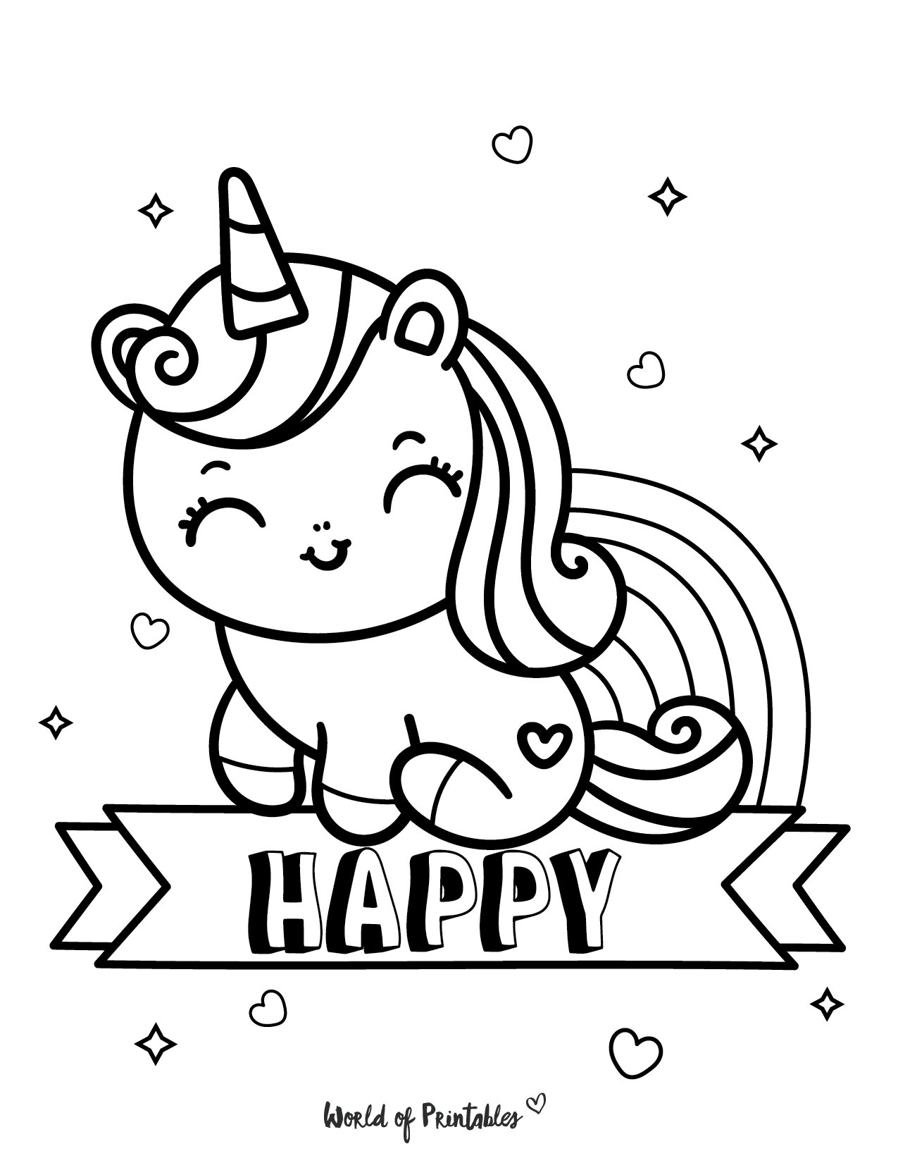 Pretty Unicorns Coloring Pages   Coloring Home