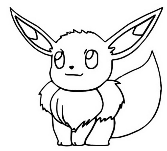 Coloring Pages Pokemon - Eevee - Drawings Pokemon