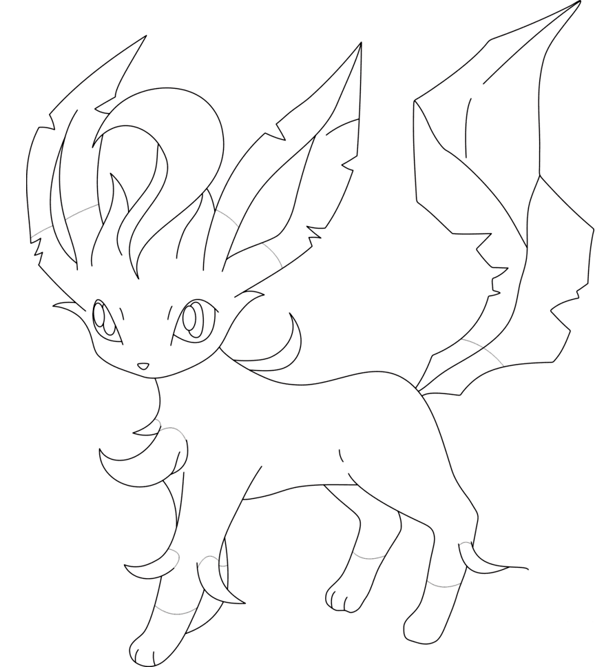 Leafeon Coloring Pages - Coloring Cool