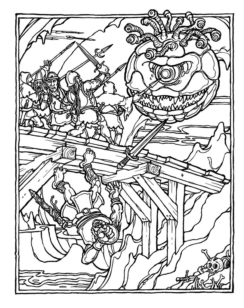 Greg Irons - The Official Advanced Dungeons and Dragons Coloring Album -  The Bridge I… | Dragon coloring page, Online coloring pages, Advanced  dungeons and dragons