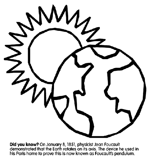 Earth's Rotation Coloring Page | crayola.com