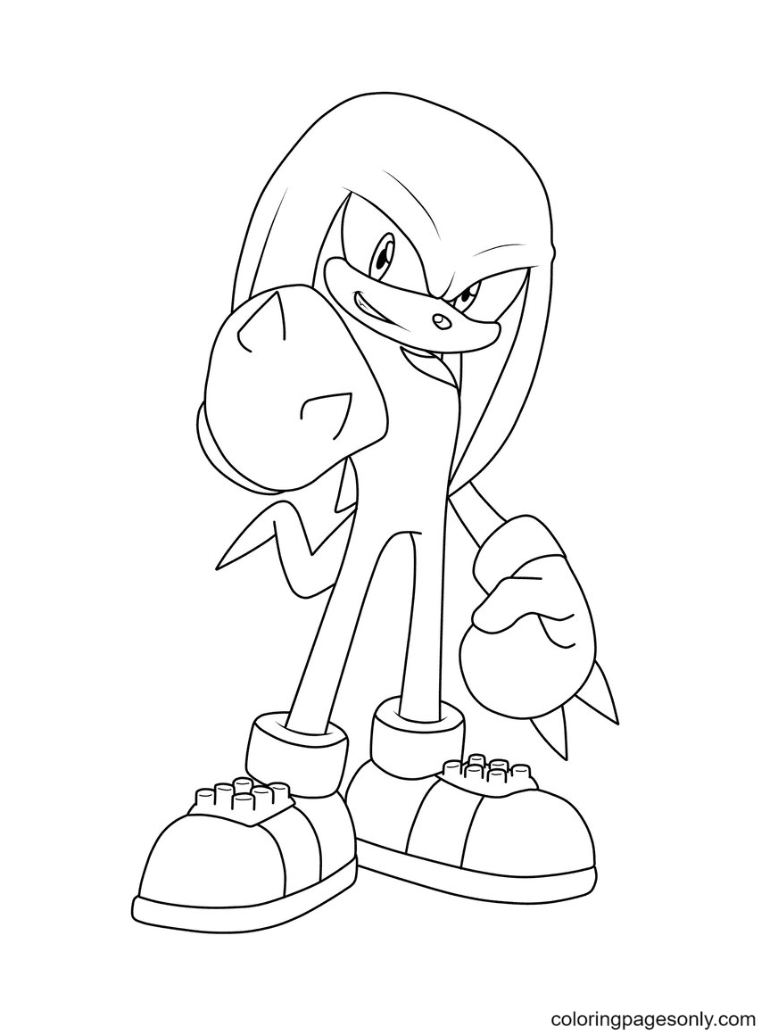 Sonic Knuckles Coloring Pages Coloring Home