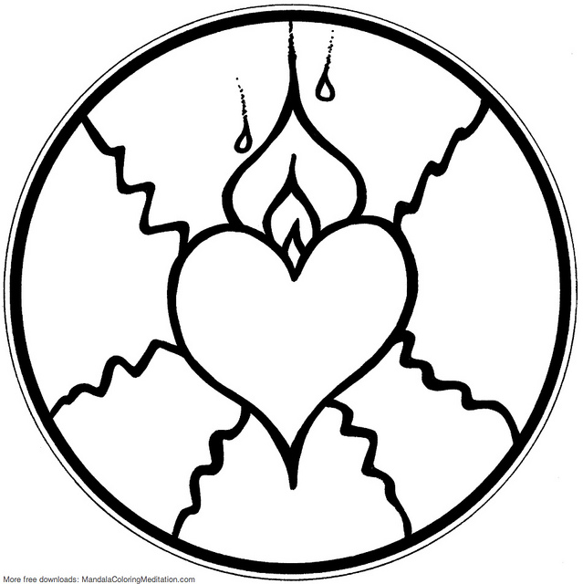 draw a heart with flames - Clip Art Library