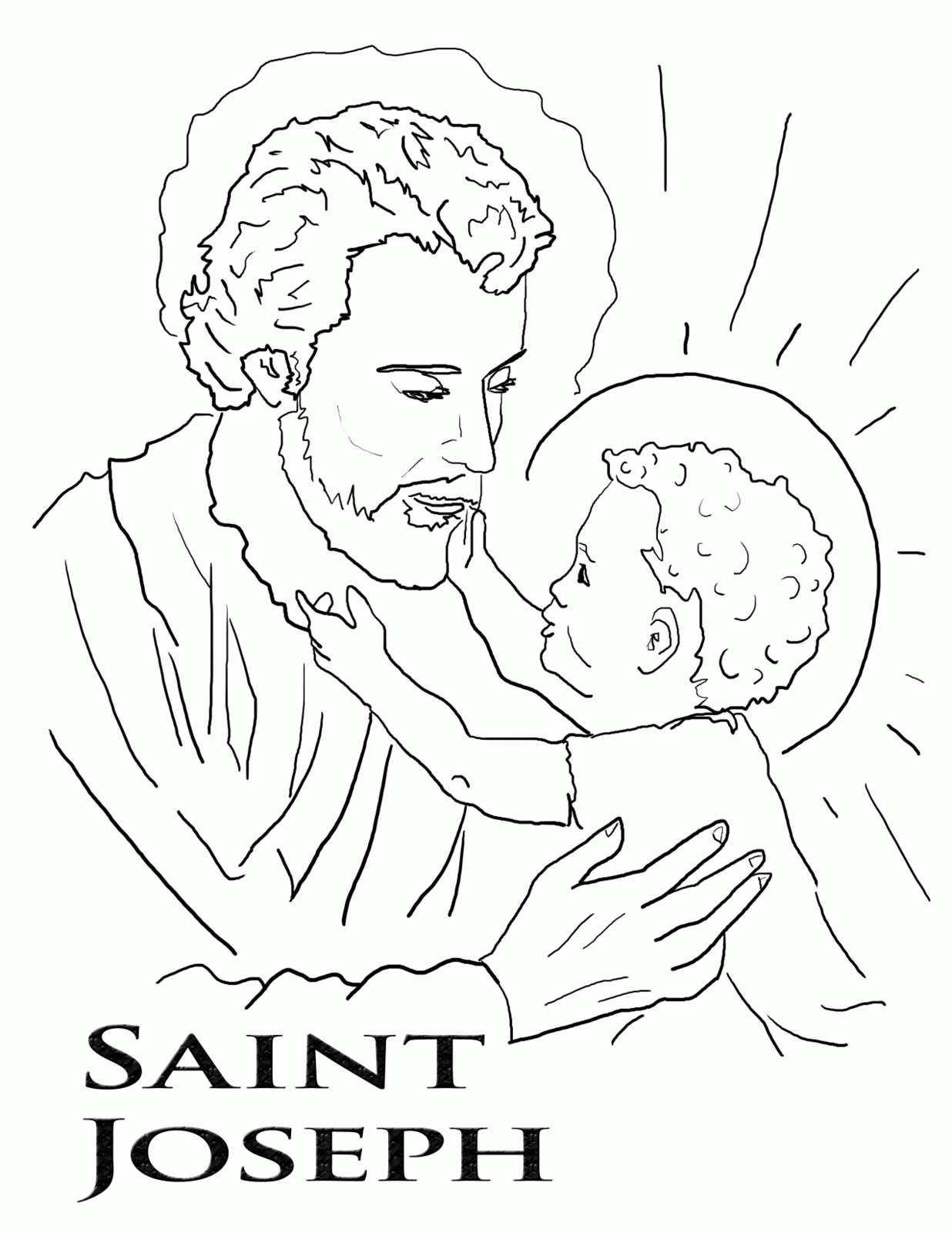 Saint John Coloring Page: Saint Augustine Coloring Page, St Joseph ...