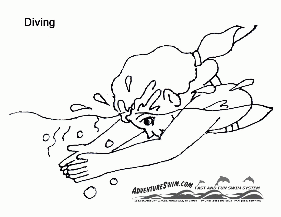 Girl Swimmer Coloring Page - Coloring Home