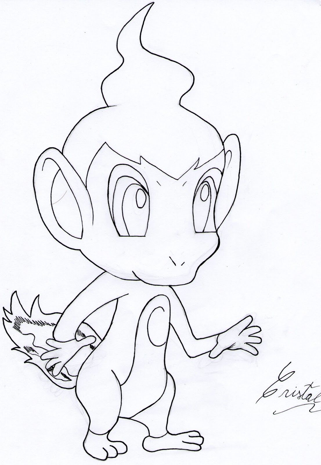 Chimchar Coloring Pages Related Keywords & Suggestions - Chimchar ...