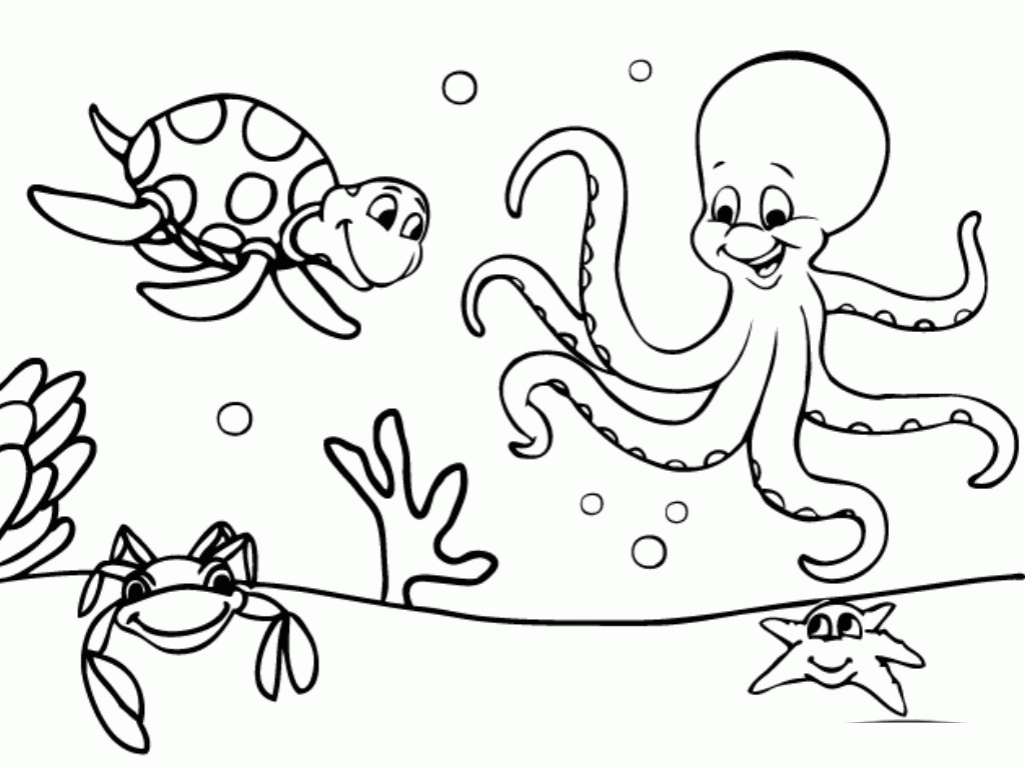 Underwater Themed Coloring Pages 2