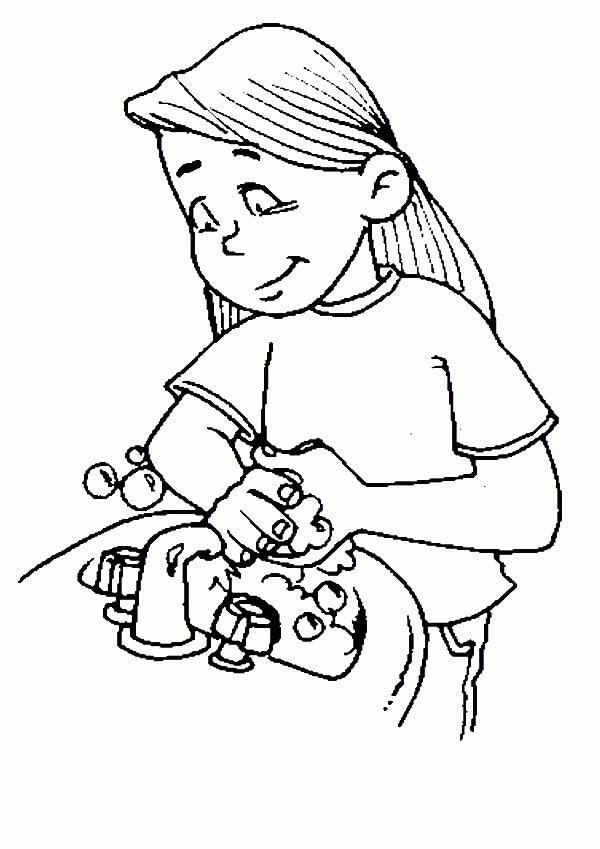 Coloring Pages About Washing Your Hands 9