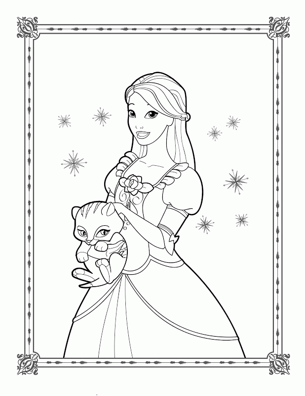 Barbie In A Fashion Fairytale Coloring Pages | Coloring Pages Gallery