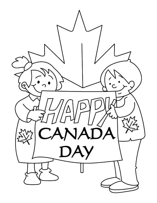 Kids Sign For Canada Day Coloring Pages - Download & Print Online ...