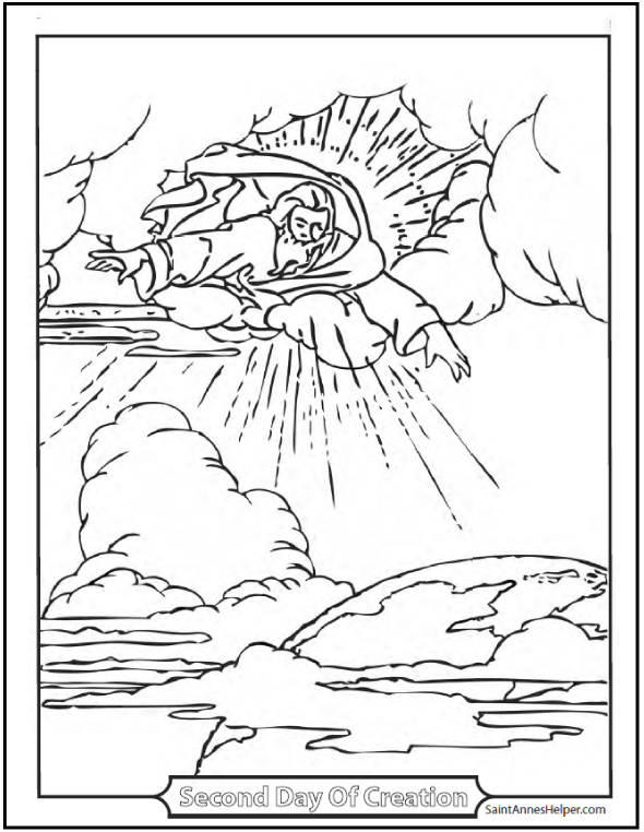 Creation Coloring Page ❤+❤ God Made The Firmament