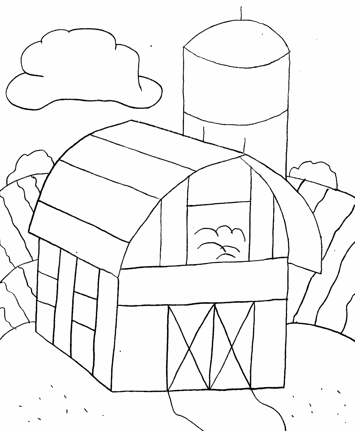 farm house coloring page farm animals coloring pages preschool ...