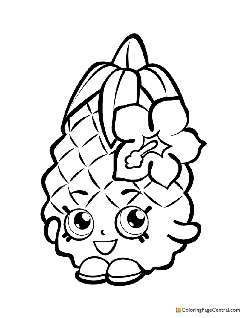 Shopkin - Pineapple Crush Coloring Page | Coloring Page Central