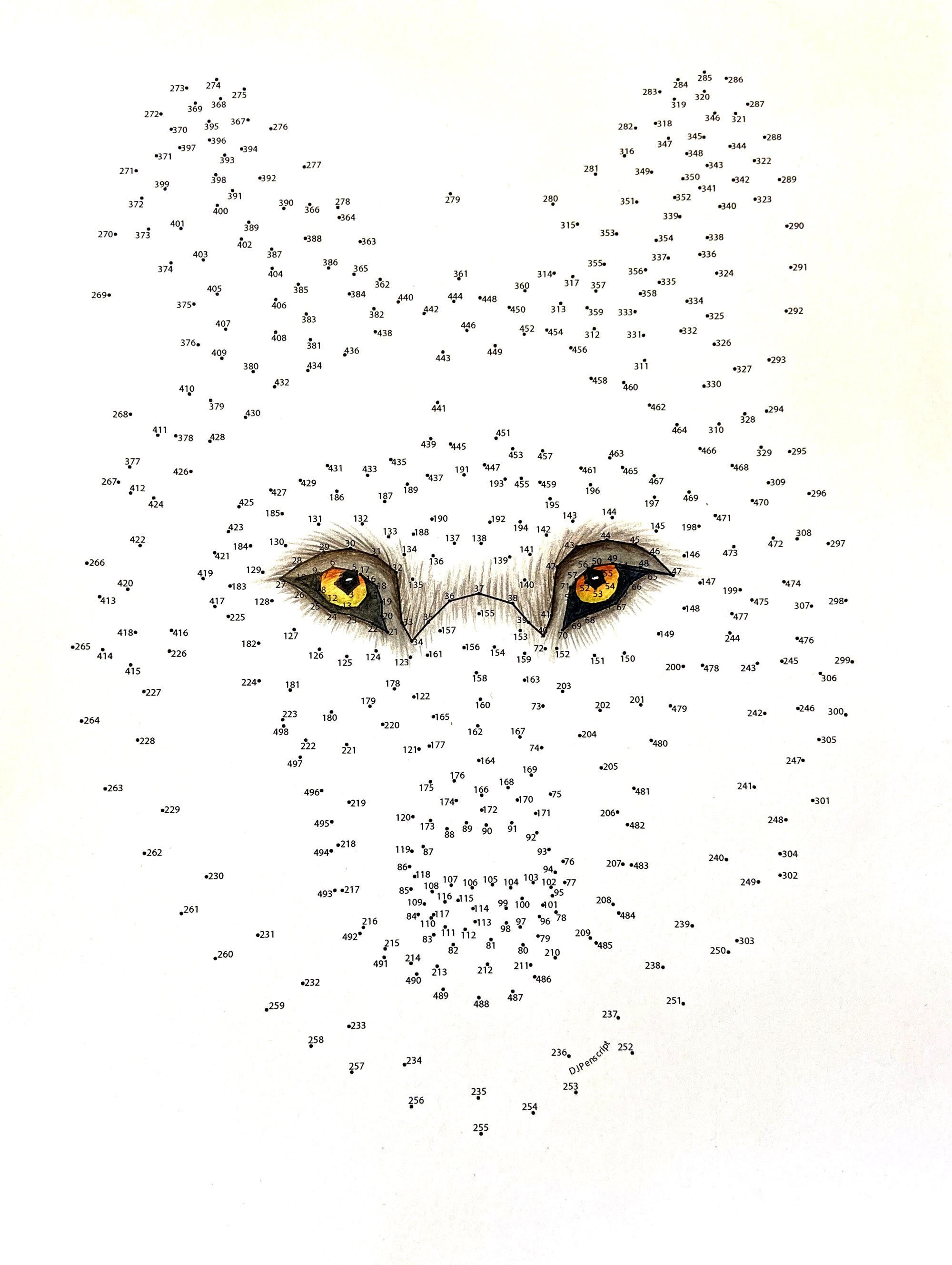 Wolf Extreme Dot to Dot PDF Activity and Coloring Page - Etsy