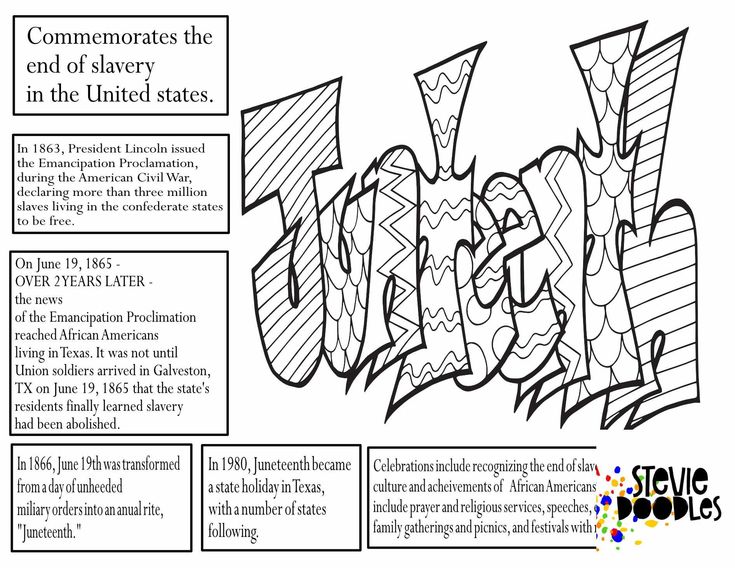 JUNETEENTH - 6 Free Coloring Pages For ...