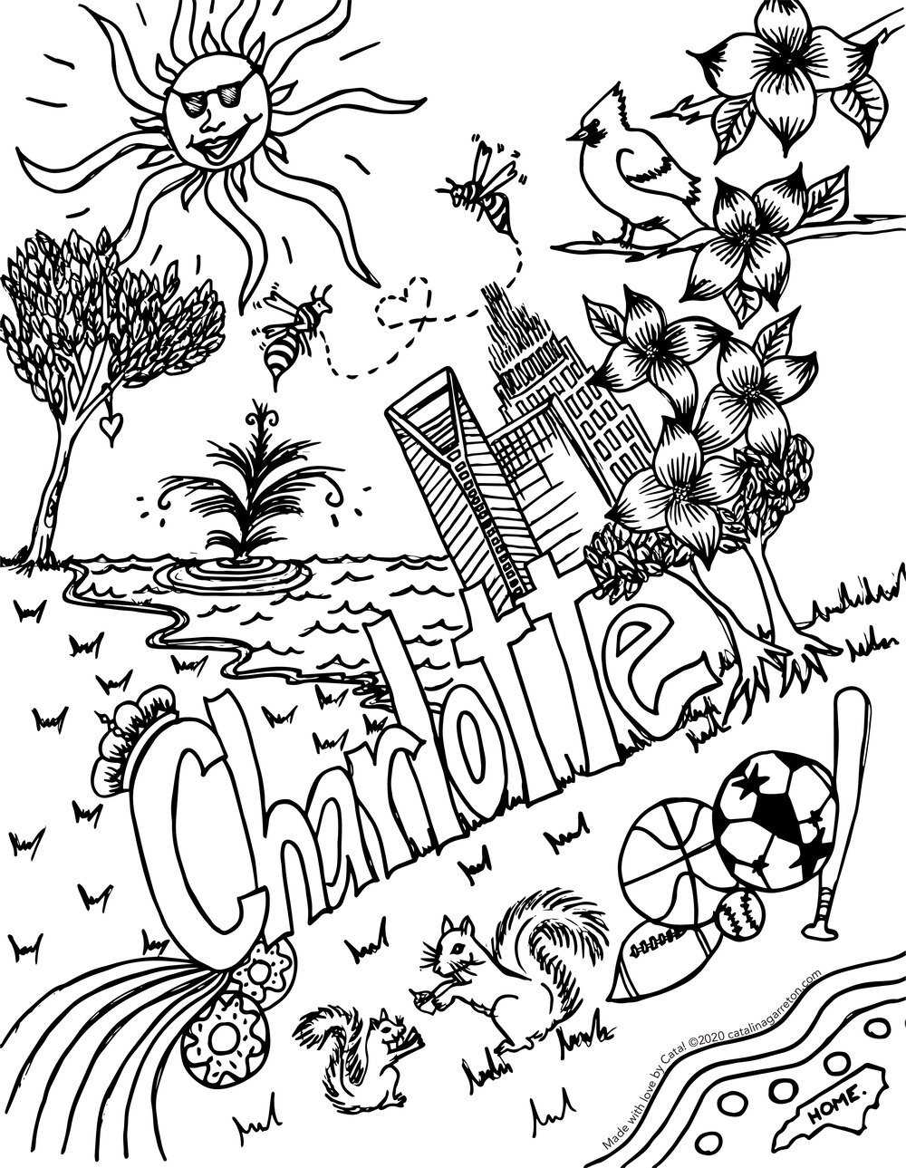 Free Downloadable Charlotte Coloring Page — Catalina Garretón Art + Design