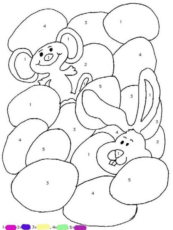 ANIMAL Color by Number coloring pages - Duck