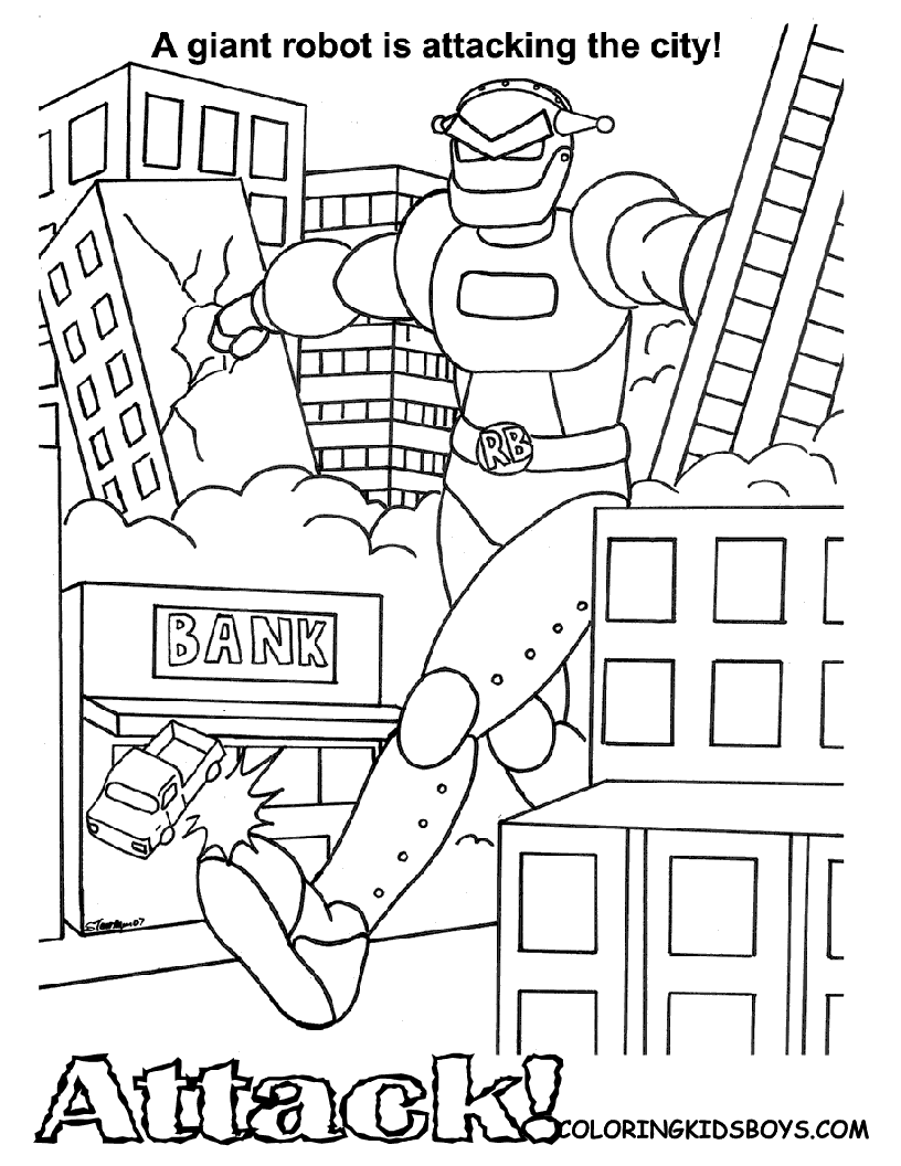 Comic Book Printable Coloring Pages