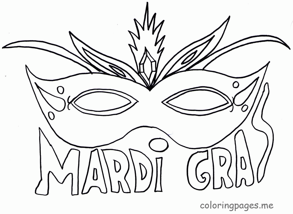 Mardi Gras Coloring Pages Free Printable - Coloring Home