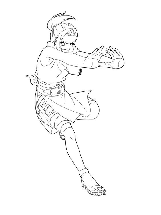 Ino Yamanaka Coloring Page - Free Printable Coloring Pages for Kids