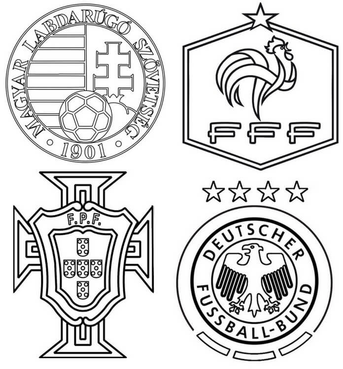 Group F Hungary, Portugal, France, Germany Coloring Page - Free Printable Coloring  Pages for Kids