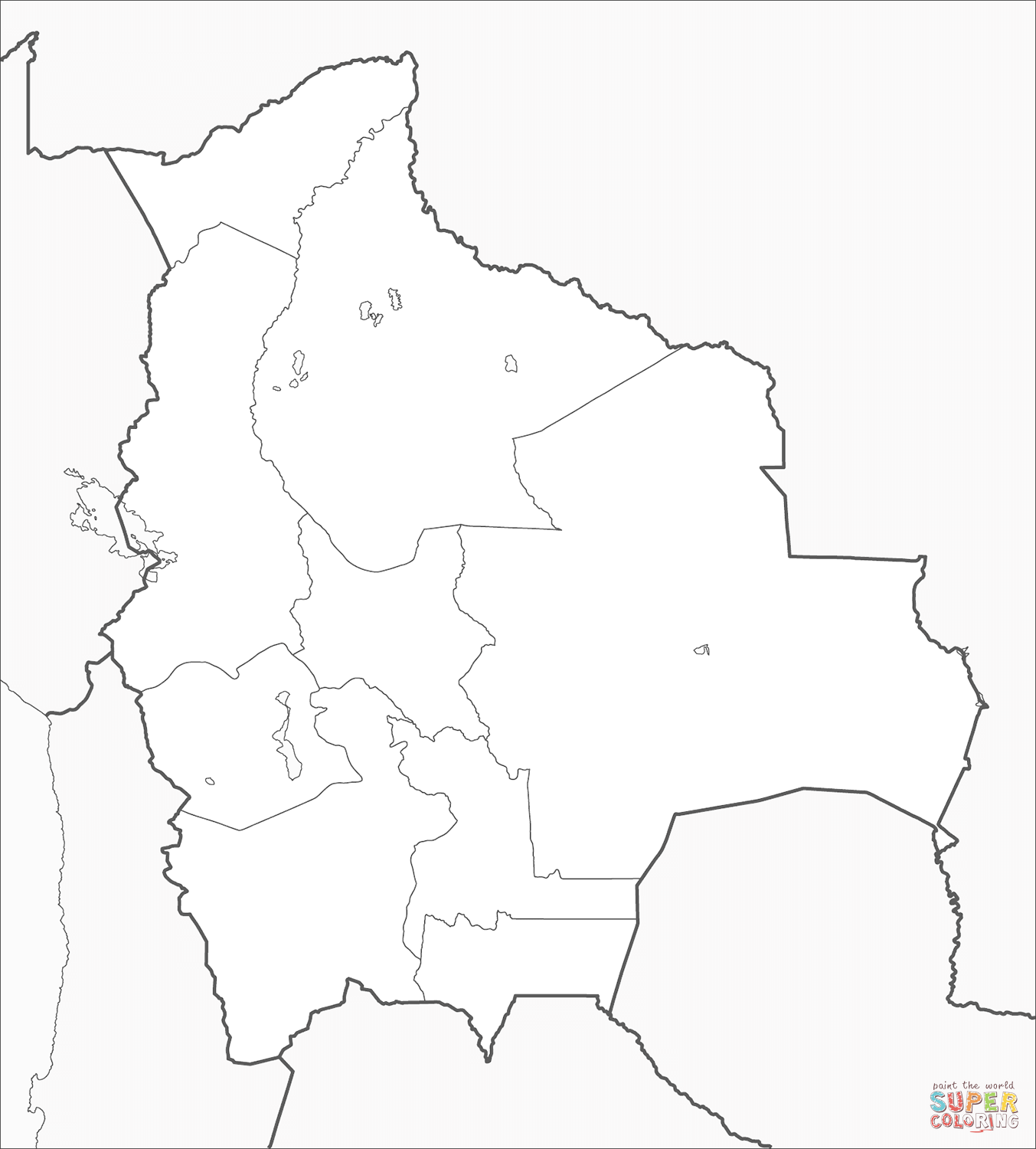 Bolivia Map coloring page | Free Printable Coloring Pages