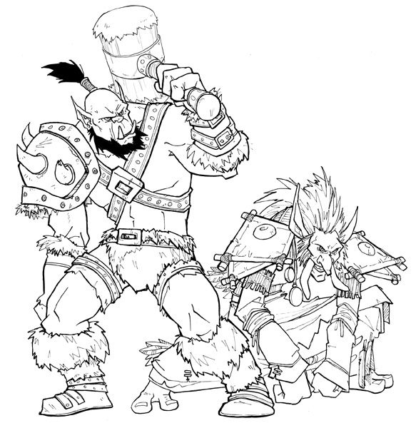 Warcraft Horde | Coloring books, Coloring pages, Coloring book pages