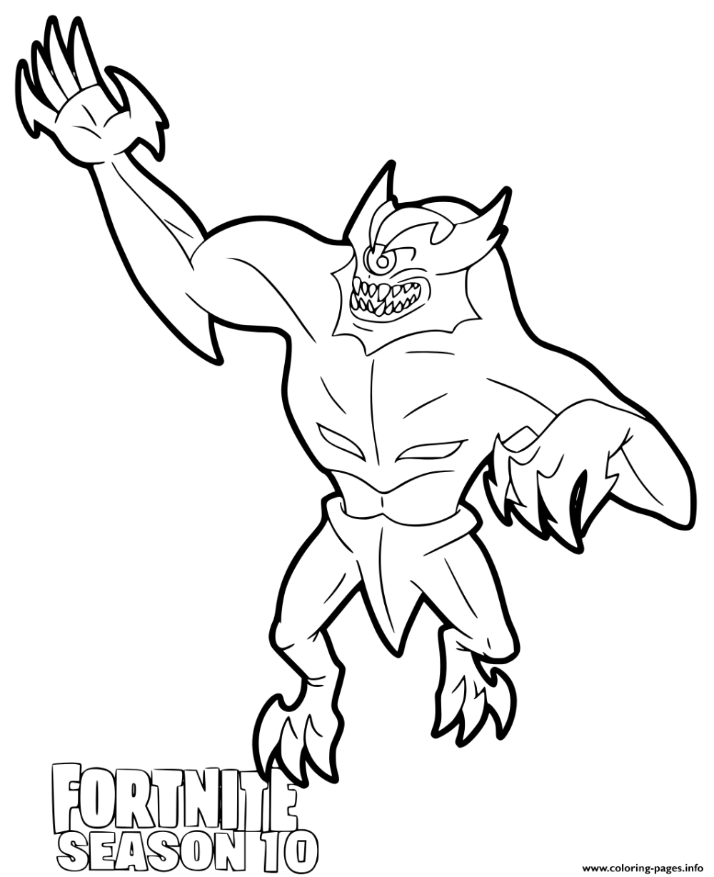 Print Ice Peak Monster Fortnite season 10 coloring pages | Coloring pages,  Fortnite, Printable coloring pages