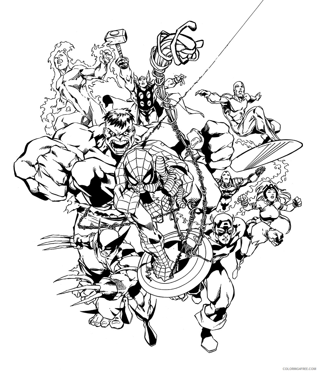 Marvel Coloring Pages TV Film Print Free Marvel Printable 2020 04864  Coloring4free - Coloring4Free.com