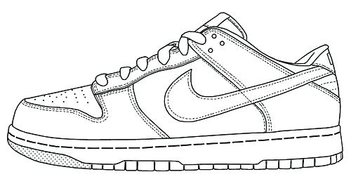 Running Shoe Coloring Page at GetDrawings | Free download