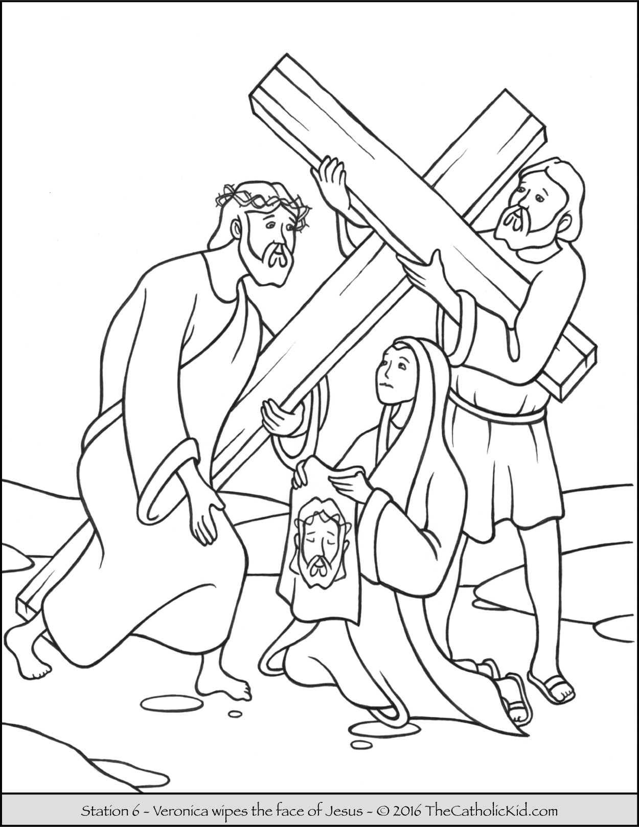 Stations of the Cross Coloring Pages - The Catholic Kid