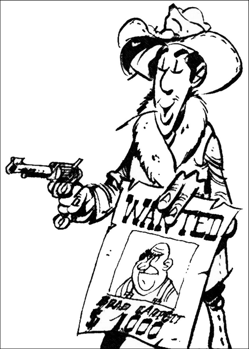 Lucky Luke Coloring Pages