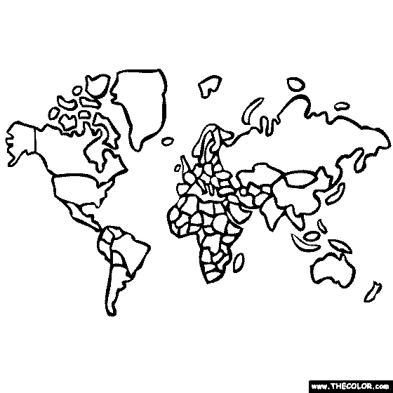 Globe Map Coloring Sheet New Coloring Page Blank Map Of The World Coloring Home