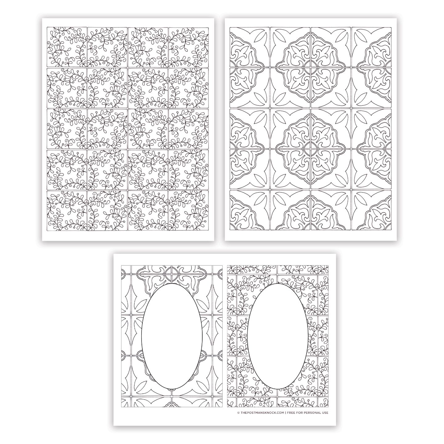 Tiles Coloring Pages - Coloring Home