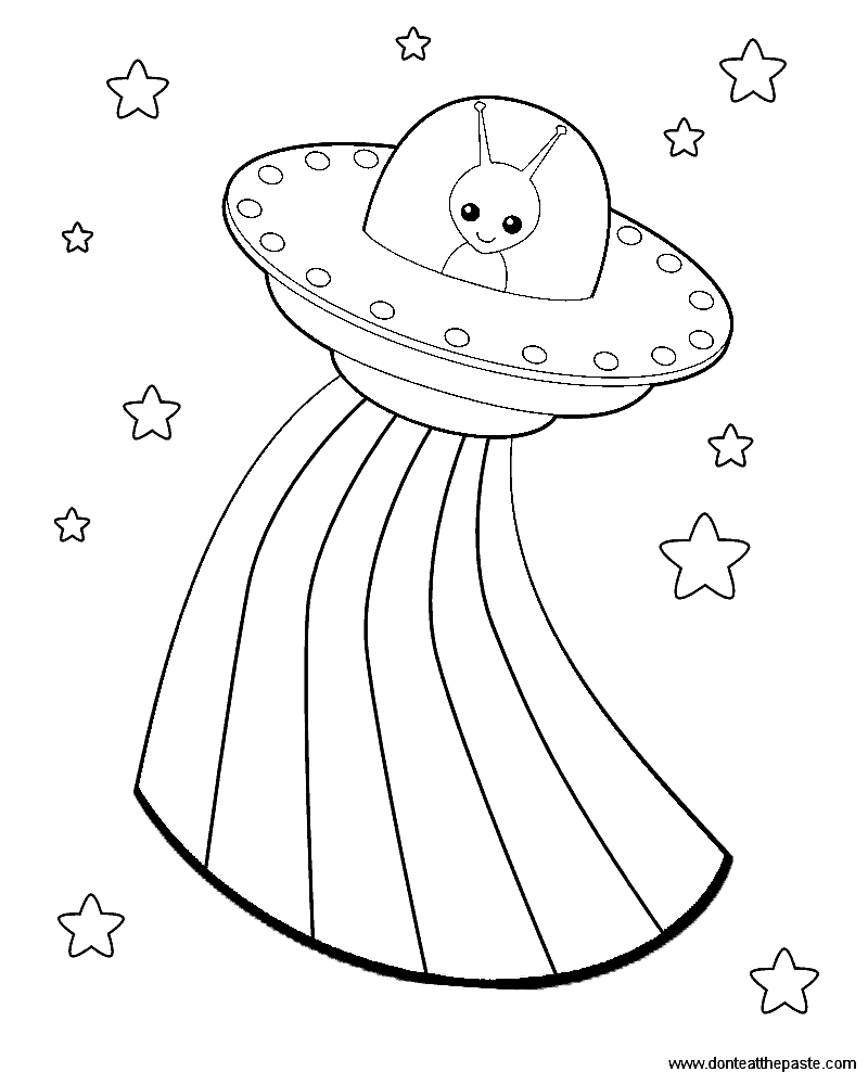 Cartoon Alien Coloring Pages - High Quality Coloring Pages