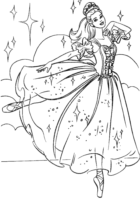 Coloring Pages Barbie Princess - High Quality Coloring Pages