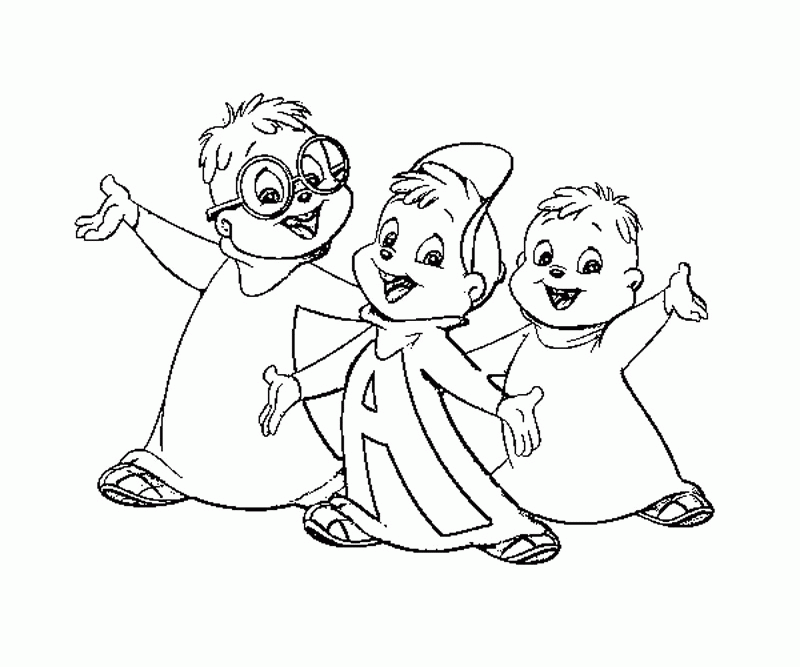 Alvin And The Chipmunks Halloween Coloring Pages - Coloring Pages ...