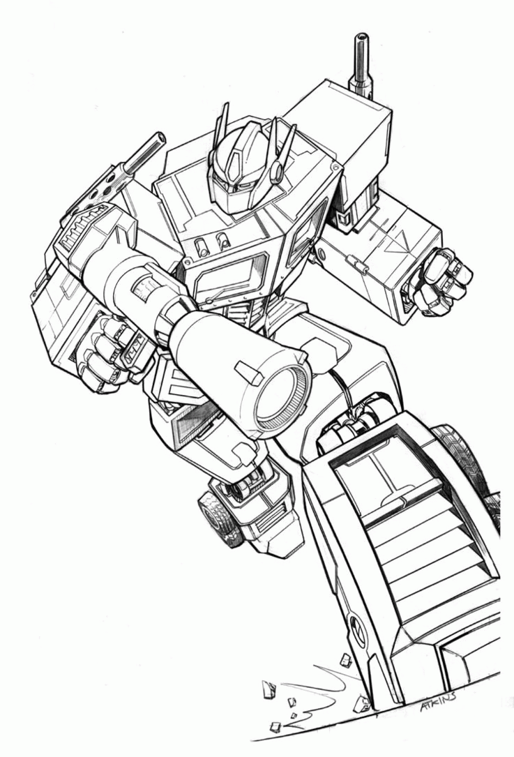 How To Make Free Coloring Pages Of Transformer Optimus Prime ...