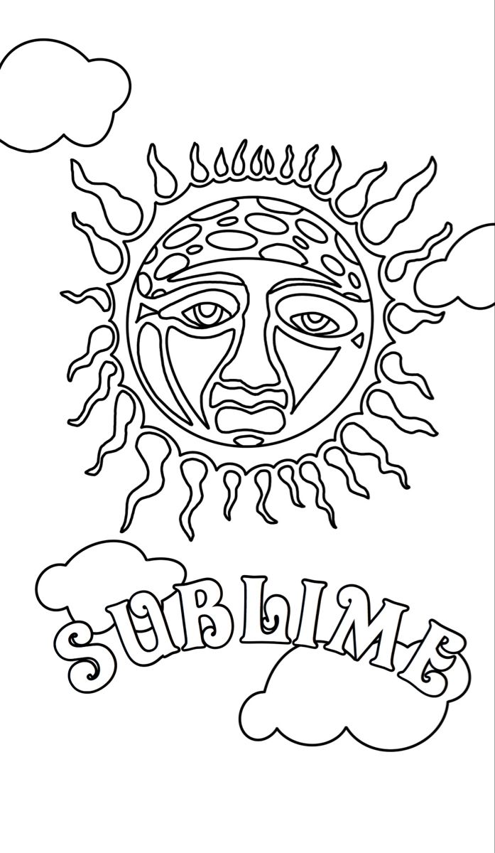 sublime #badfish #floral #coloringpage #coloringbook #color #printable |  Detailed coloring pages, Cute coloring pages, Coloring book art