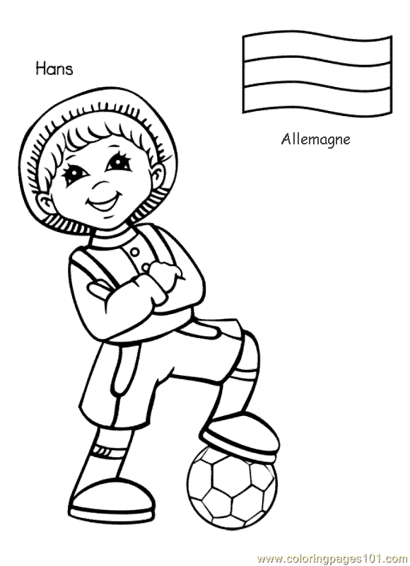 Children Around The World Coloring Page - Germany